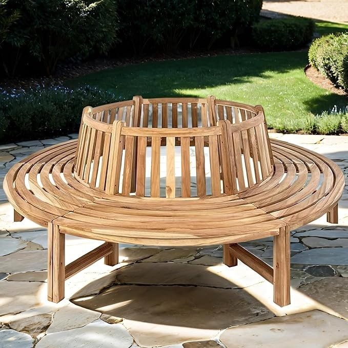 Rundbank 360° Gartenbank Teak massiv ø220 cm TIMO