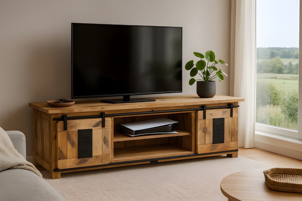 Lowboard Kommode TV-Board Mango massiv vintage 180 x 50 x 55 cm LIBRO