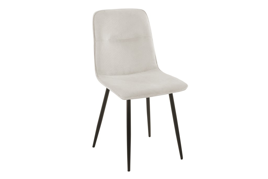 Schalenstuhl Kordbezug creme Gestell schwarz SUSI