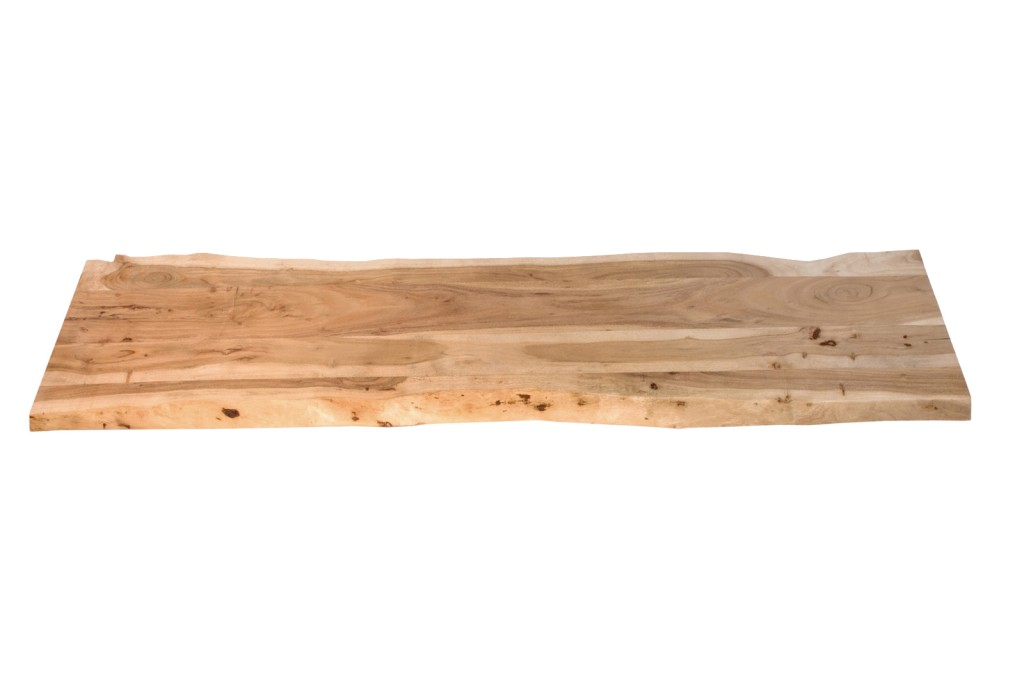 Tischplatte Baumkante Akazie Natur 200 x 40 cm CURTIS