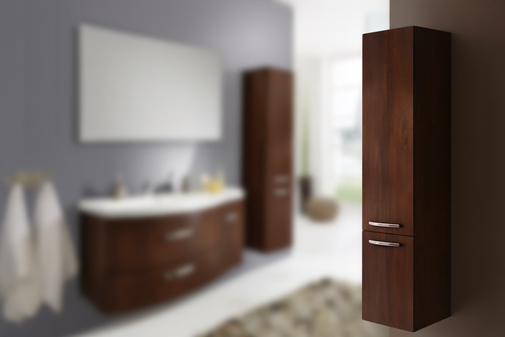 Badezimmer Hochschrank 150 cm wenge matt VENA