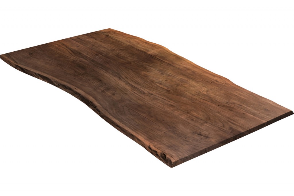 Tischplatte Baumkante Akazie Nussbaum 200 x 100 cm NOAH