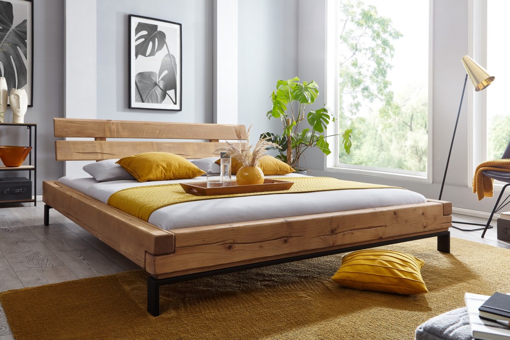 Balkenbett Massivholzbett 180x200 cm Fichte Feliz