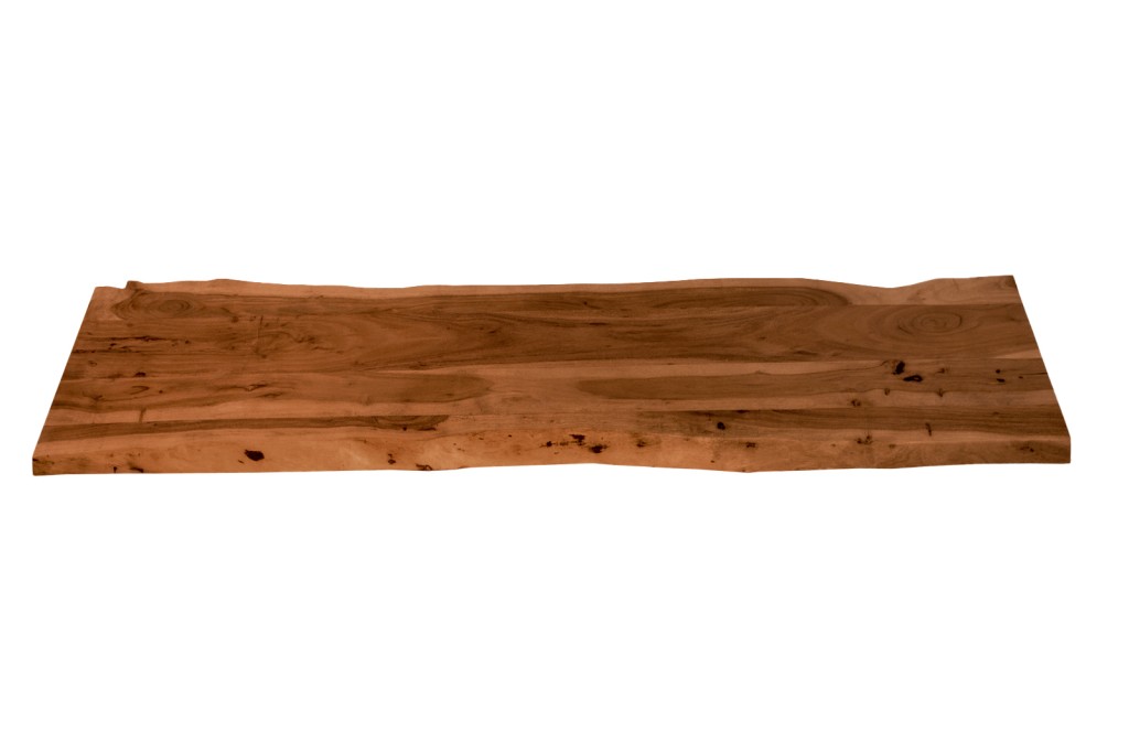 Tischplatte Baumkante Akazie Nuss 200 x 40 cm CURTIS