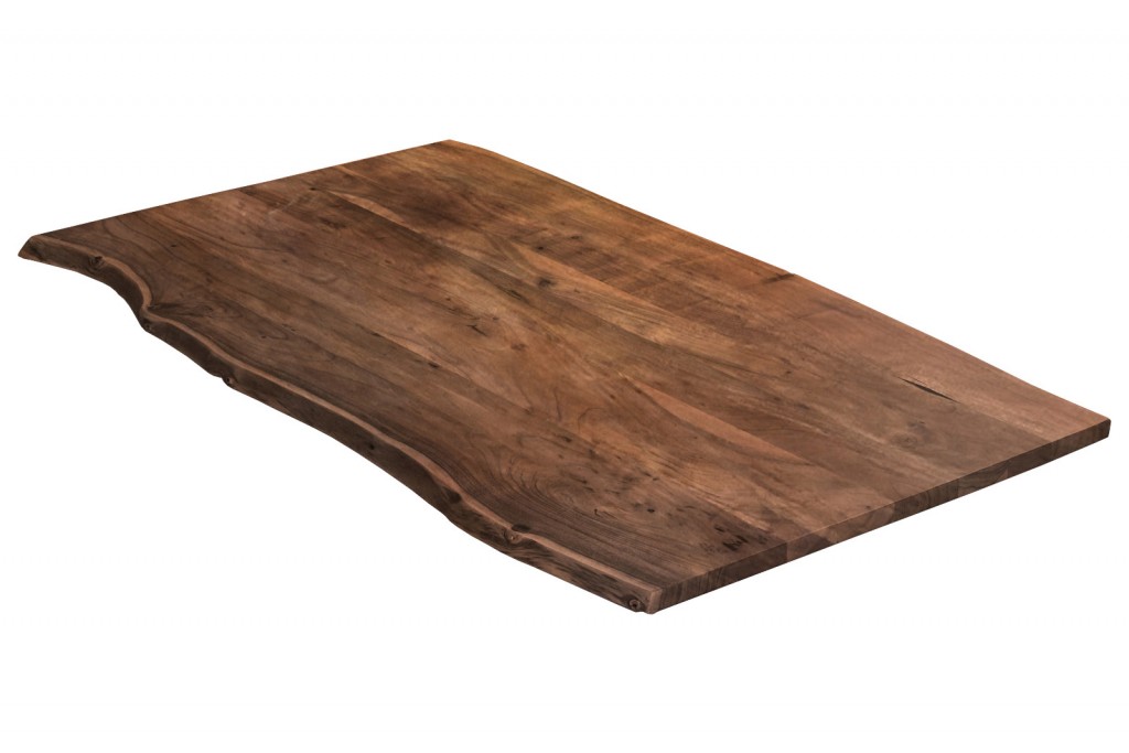 Tischplatte Baumkante Akazie Nussbaum 160 x 85 cm NOAH