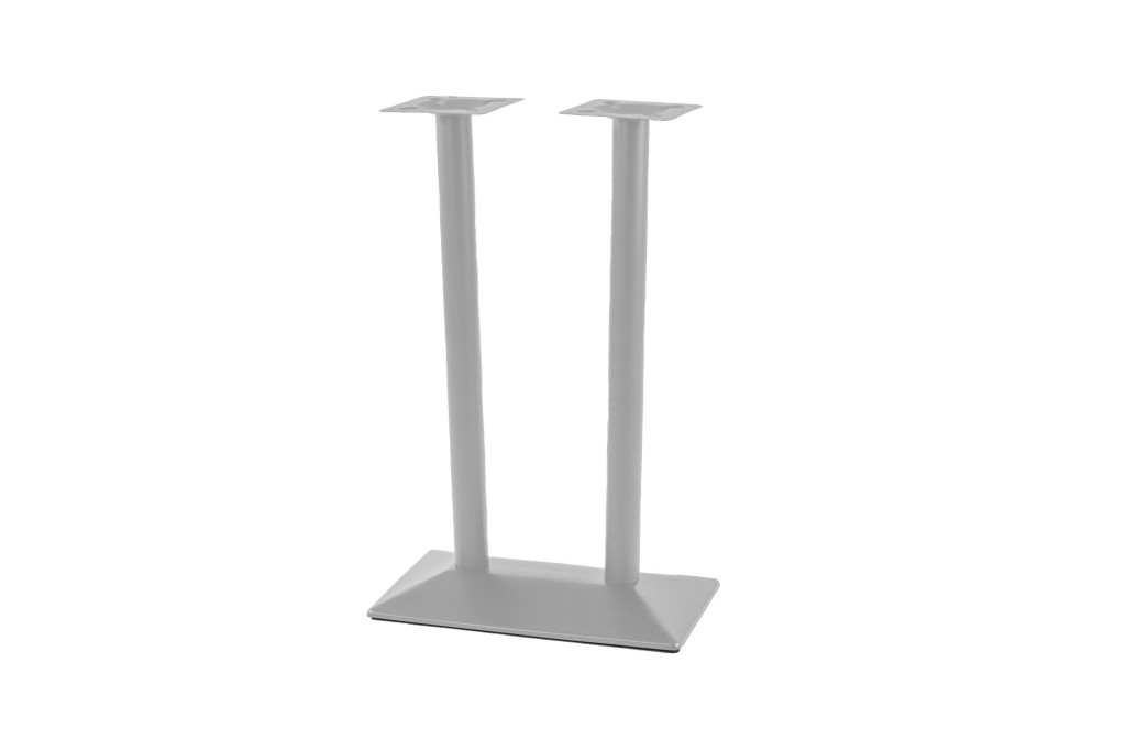 Tischgestell Bistrotische & Esstische Standfuß Doppelsäule Hoch 40x70x110 cm silber