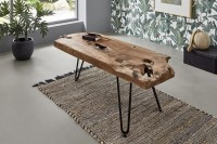 Couchtisch Beistelltisch Teakholz Hairpin-Gestell 100 x 40 x 40 cm schwarz ISANA Couchtisch Beistelltisch Teakholz Hairpin-Gestell 100 x 40 x 40 cm schwarz ISANA