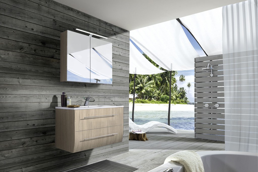 Badezimmermöbel Zagona 2tlg sonomaeiche 90 cm
