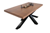 Esstisch Akazie Nussbaum 220 x 100 cm massiv gerade Kanten Spider-Gestell schwarz RIO Esstisch Akazie Nussbaum 220 x 100 cm massiv gerade Kanten Spider-Gestell schwarz RIO