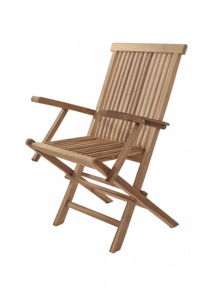 Balkonmöbel Set 3tlg Teak Klapptisch 80 x 80 cm SAMO/MALLORCA