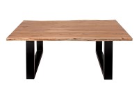 Vorschau: Couchtisch Baumkante massiv Akazie Natur 130 x 75 cm U-Gestell schwarz INSA Vorschau: Couchtisch Baumkante massiv Akazie Natur 130 x 75 cm U-Gestell schwarz INSA