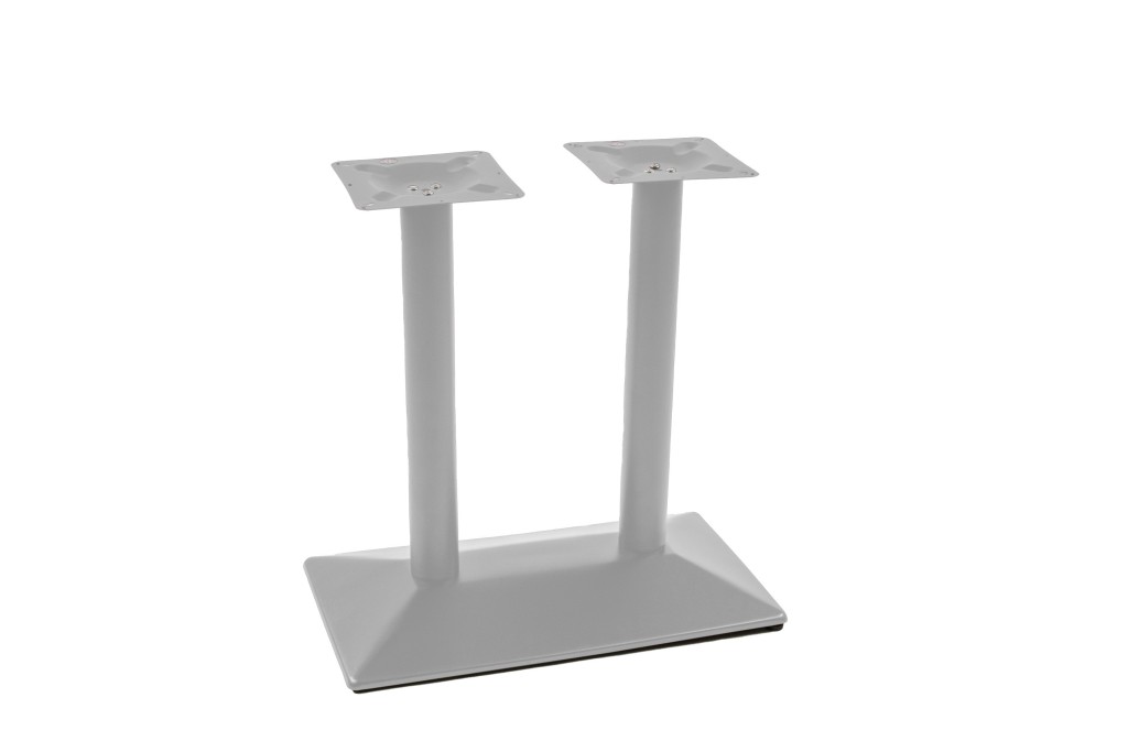 Tischgestell Bistrotische & Esstische Standfuß Doppelsäule 40x70x72 cm silber