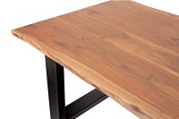Vorschau: Couchtisch Baumkante massiv Akazie Natur 130 x 75 cm U-Gestell schwarz INSA Vorschau: Couchtisch Baumkante massiv Akazie Natur 130 x 75 cm U-Gestell schwarz INSA