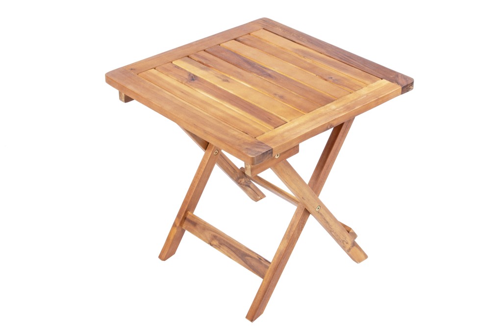Balkontisch Beistelltisch Akazienholz 46 x 46 cm CURRY