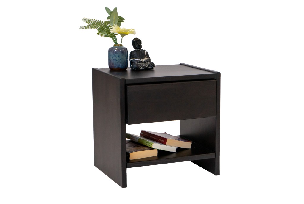 Nachttisch Holz Nachtkonsole Buche wenge 40 x 33 cm CAMPINO