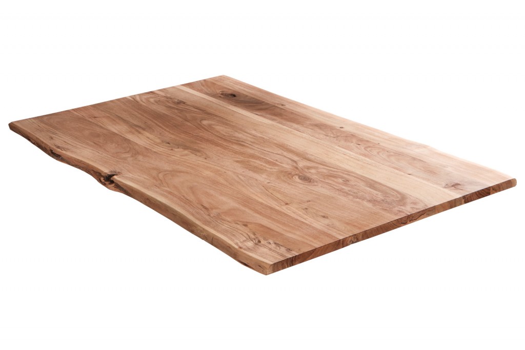 Tischplatte Baumkante Akazie Natur 140 x 80 cm NOAH