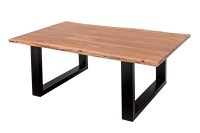Vorschau: Couchtisch Baumkante massiv Akazie Natur 130 x 75 cm U-Gestell schwarz INSA Vorschau: Couchtisch Baumkante massiv Akazie Natur 130 x 75 cm U-Gestell schwarz INSA