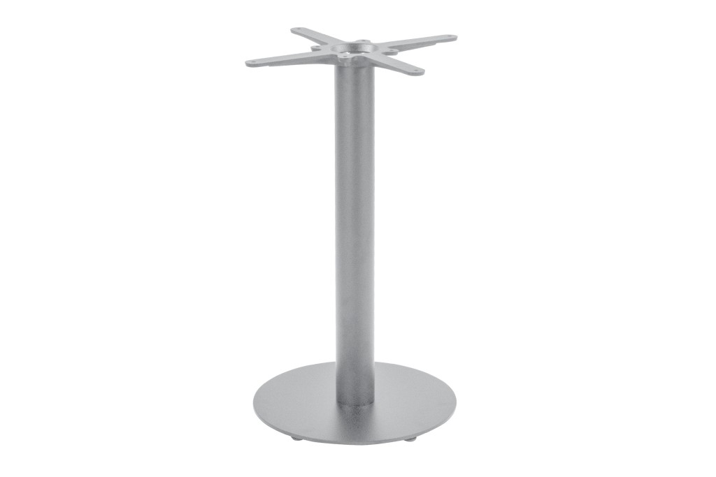 Tischgestell Bistrotische & Esstische Standfuß rund Einzelsäule 60x60x72 cm silber