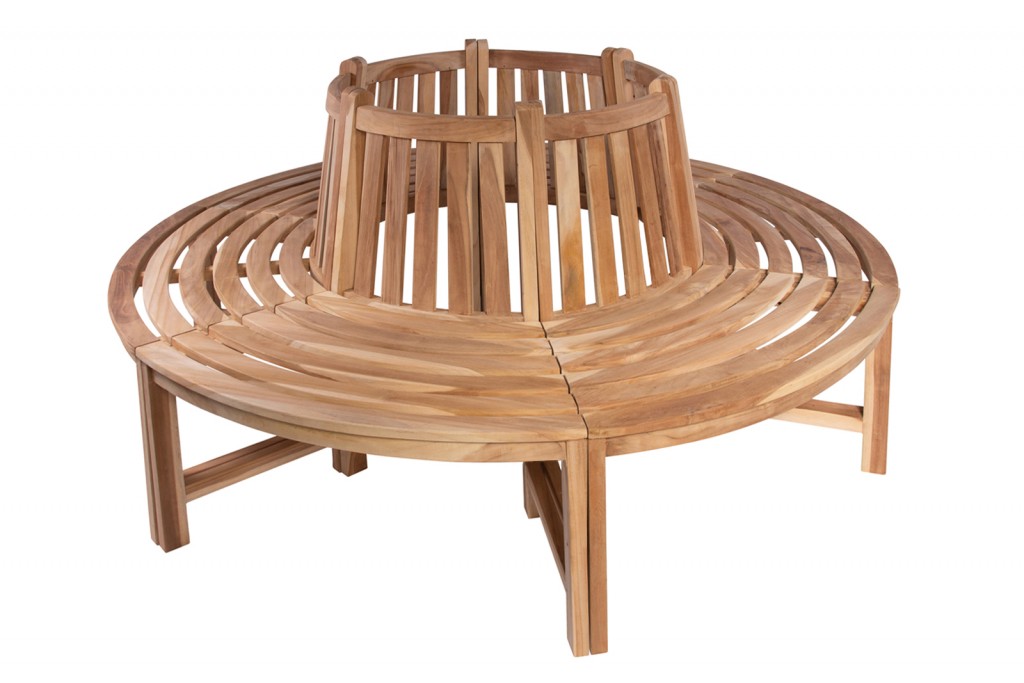 Rundbank 360° Gartenbank Teak massiv ø180 cm TIMO