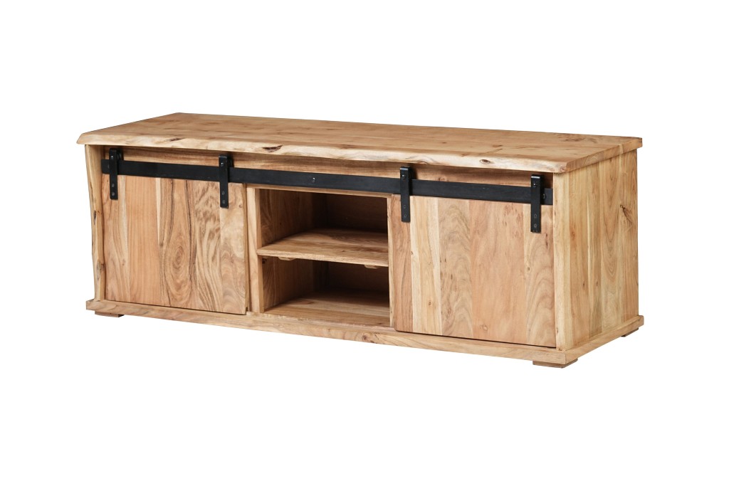 Lowboard Baumkante 145 x 45 x 50 cm Akazienholz massiv naturfarben LIAN V