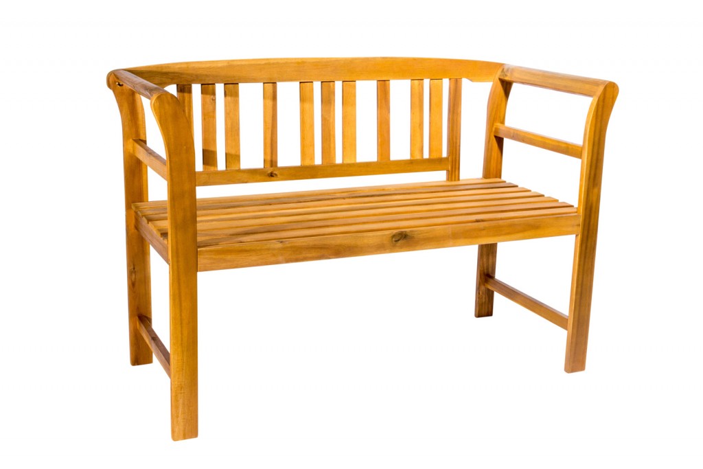 Gartenbank Holzbank Akazie massiv 123x63x82 cm 2-Sitzer ROSA