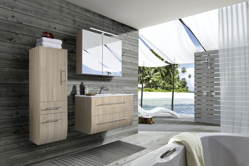 Badezimmermöbel Zagona 3tlg sonomaeiche 90 cm