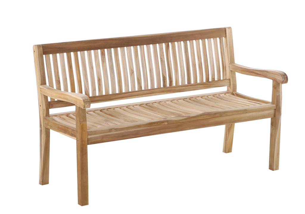 Gartenbank Teak 150 cm 3 Sitzer KINGSBURY