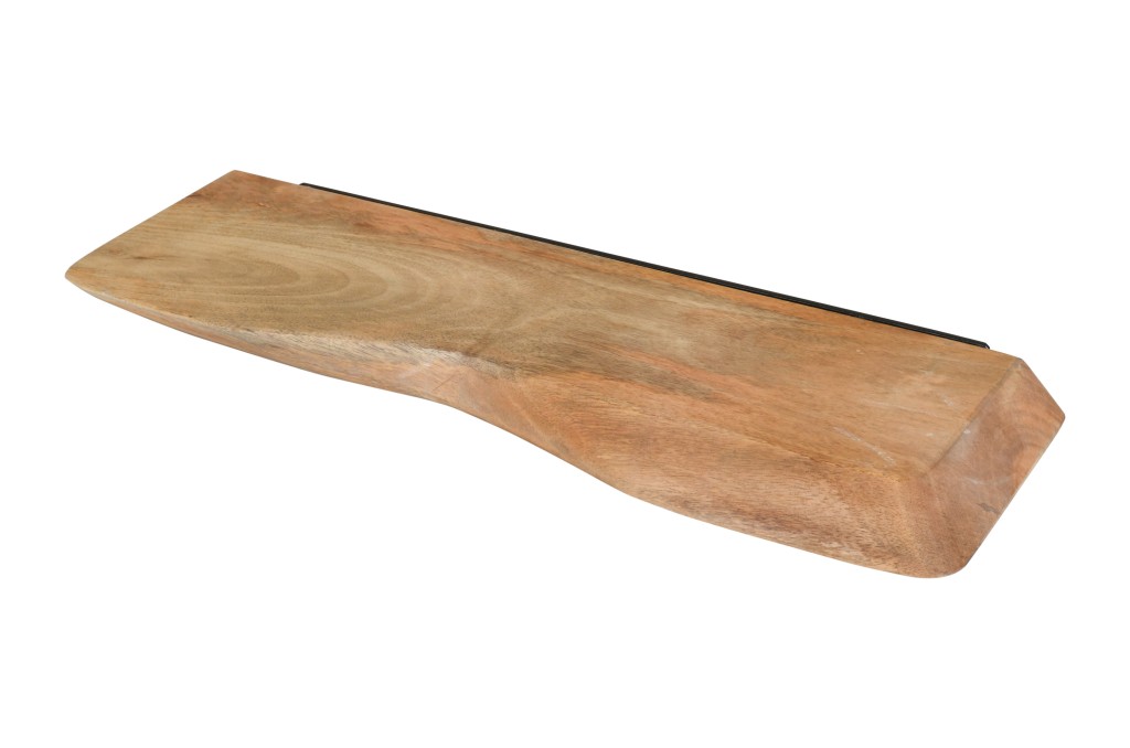 Steckboard mit Baumkante Wandregal Mango massiv natur lackiert 60 x 20 cm LIORA