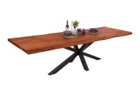 Vorschau: Esstisch Baumkante Akazie nuss 160 (260) x 90 cm Spider-Gestell schwarz mit Ansteckplatten CALI Vorschau: Esstisch Baumkante Akazie nuss 160 (260) x 90 cm Spider-Gestell schwarz mit Ansteckplatten CALI