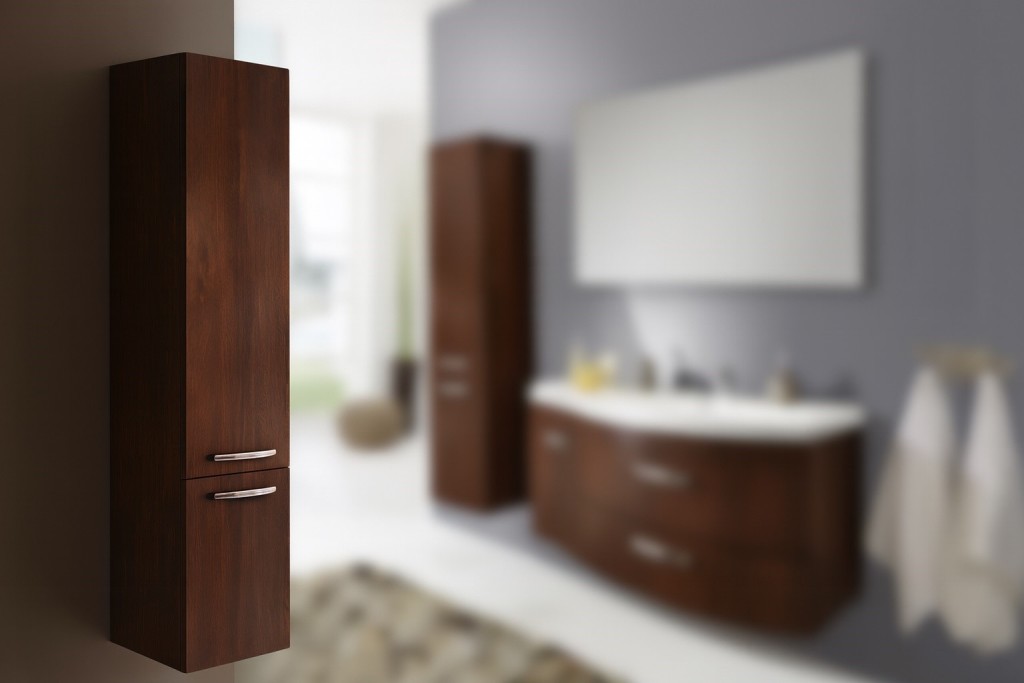 Badezimmer Hochschrank 150 cm wenge matt VENA